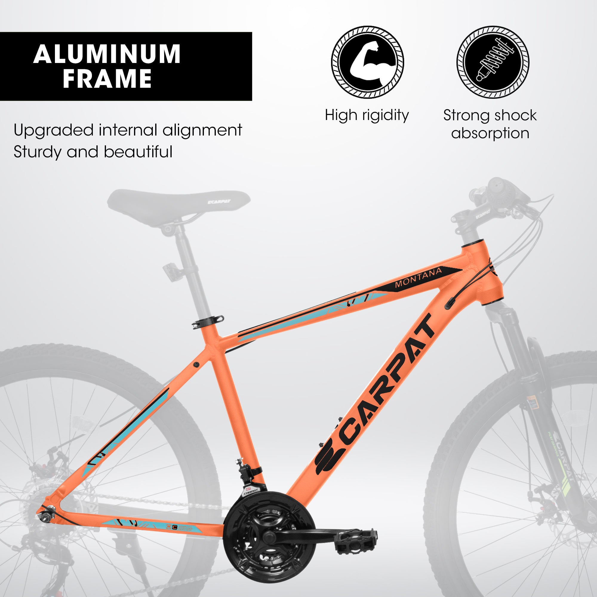 A26322 26-inch Mountain Bike  Aluminum Frame Shock Absorbing Front Fork Bike 21-speed Disc Brake Mountain Bike - Energize Trek