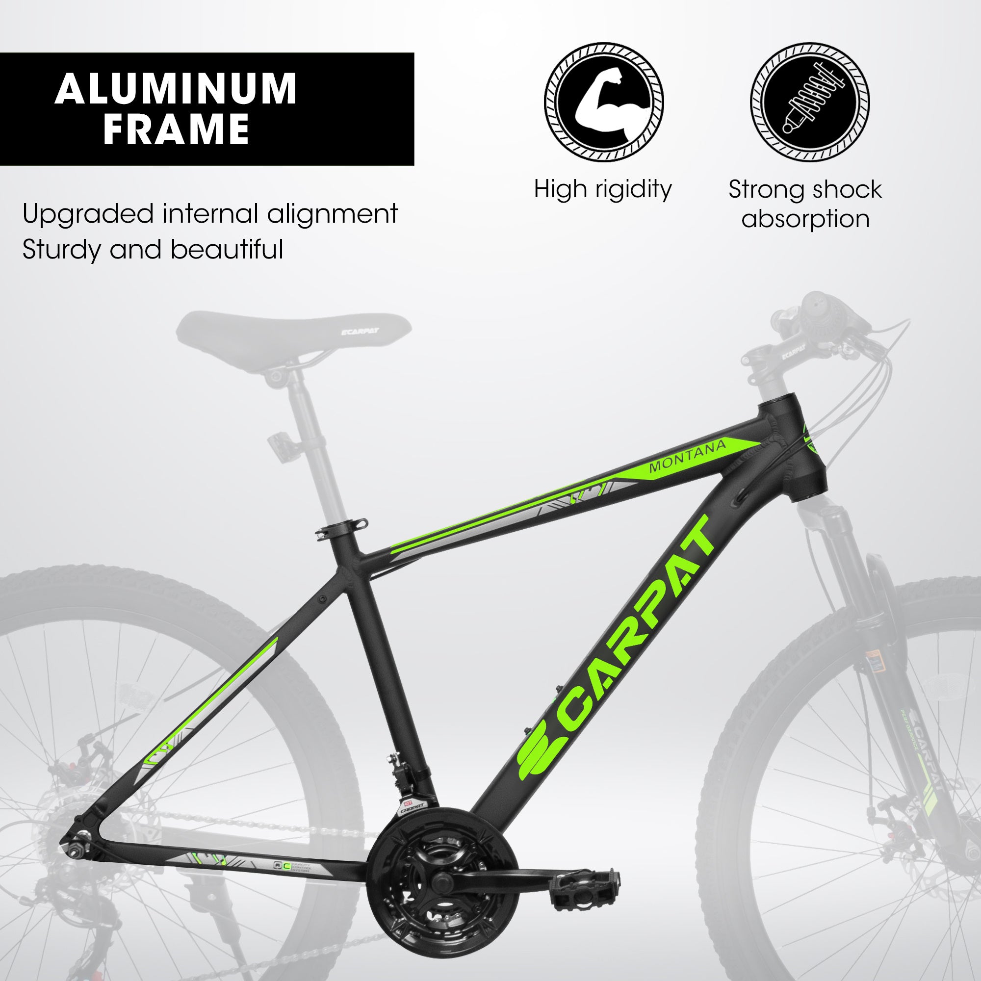 A26322 26-inch Mountain Bike  Aluminum Frame Shock Absorbing Front Fork Bike 21-speed Disc Brake Mountain Bike - Energize Trek
