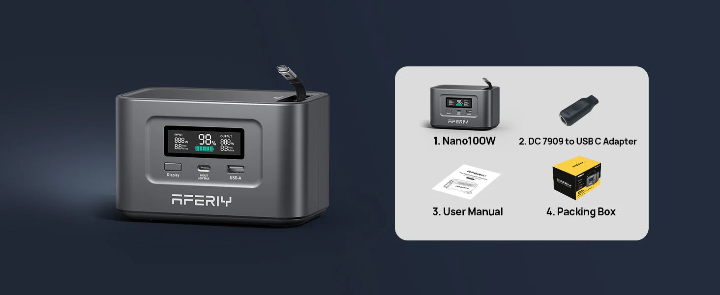AFERIY Nano100 Portable Power Station - Energize Trek