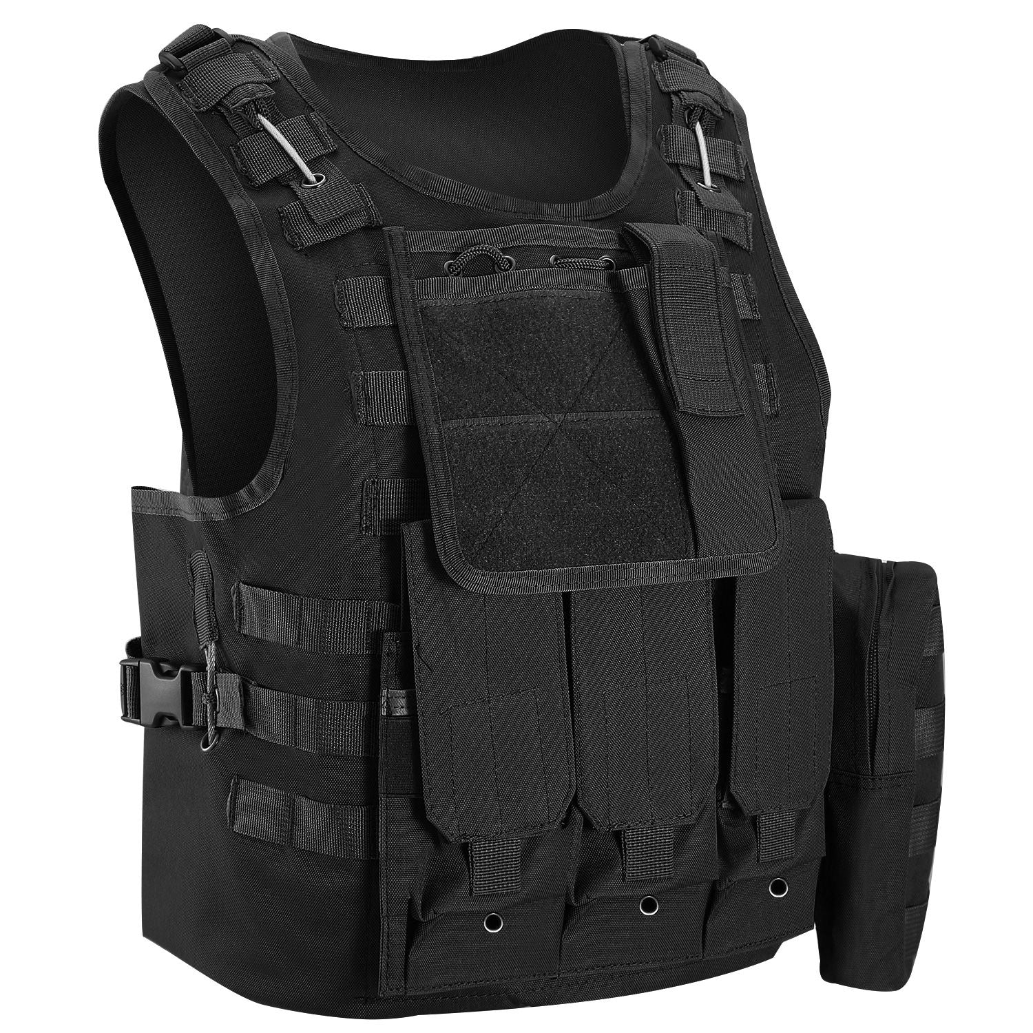 Adults Tactical Vest Military Airsoft Paintball Vest Camouflage Combat Vest for Hunting Army Fans CS War Game - Energize Trek
