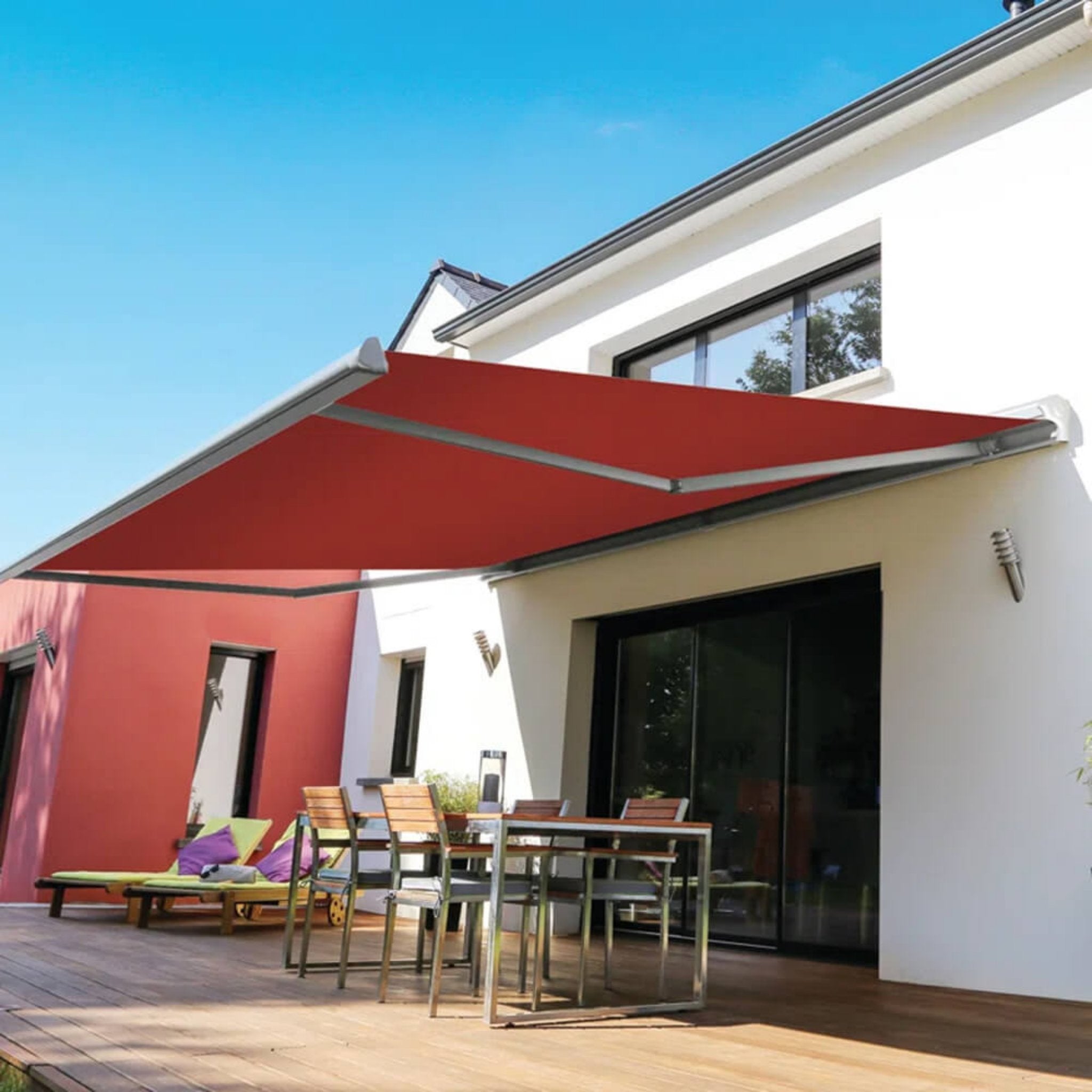 Advaning Luxury Series Fully Assembled Retractable Sun Shade Canopy Awning (SAK31549) - Energize Trek