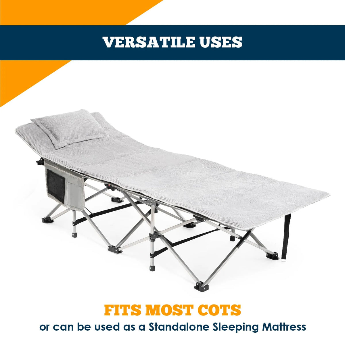 Alpcour Camping Cot Mattress Pad and Pillow - Energize Trek