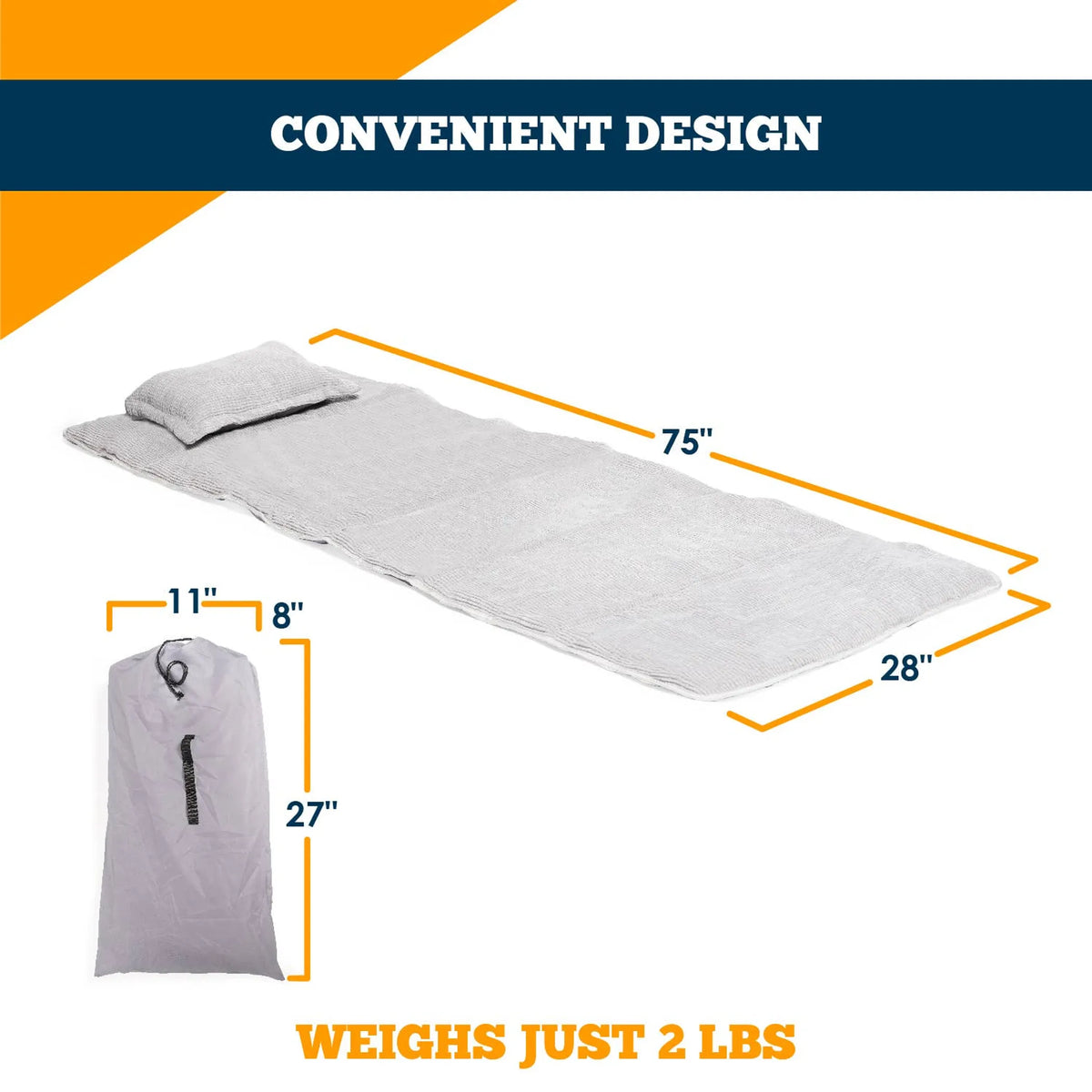 Alpcour Camping Cot Mattress Pad and Pillow - Energize Trek