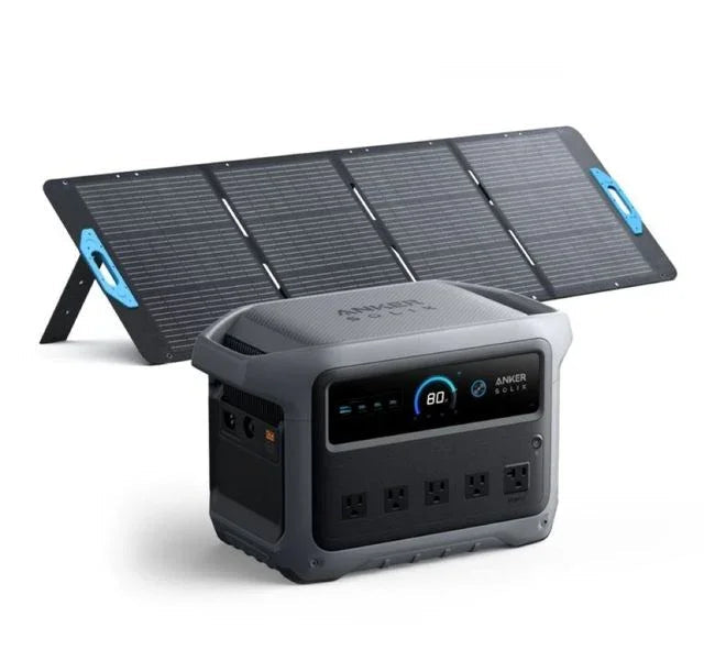 Anker SOLIX C1000 Gen2 Portable Solar Generator with Anker 200W Portable Solar Panel - Energize Trek