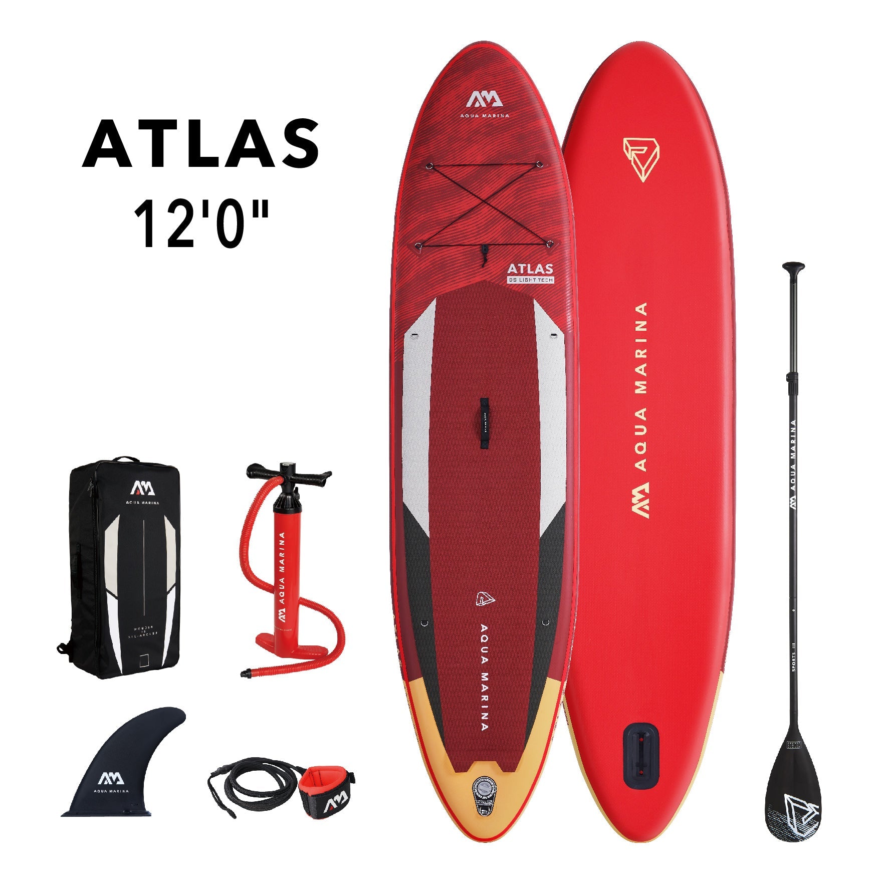 Aqua Marina ATLAS 12'0" Inflatable Paddle Board All-Around Advanced SUP - Energize Trek