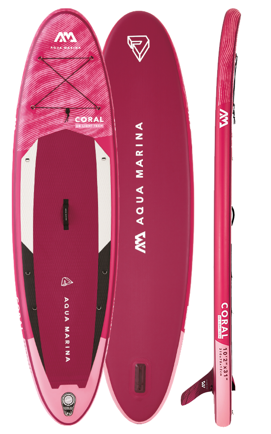Aqua Marina CORAL 10'2" Inflatable Paddle Board All-Around Advanced SUP - Energize Trek