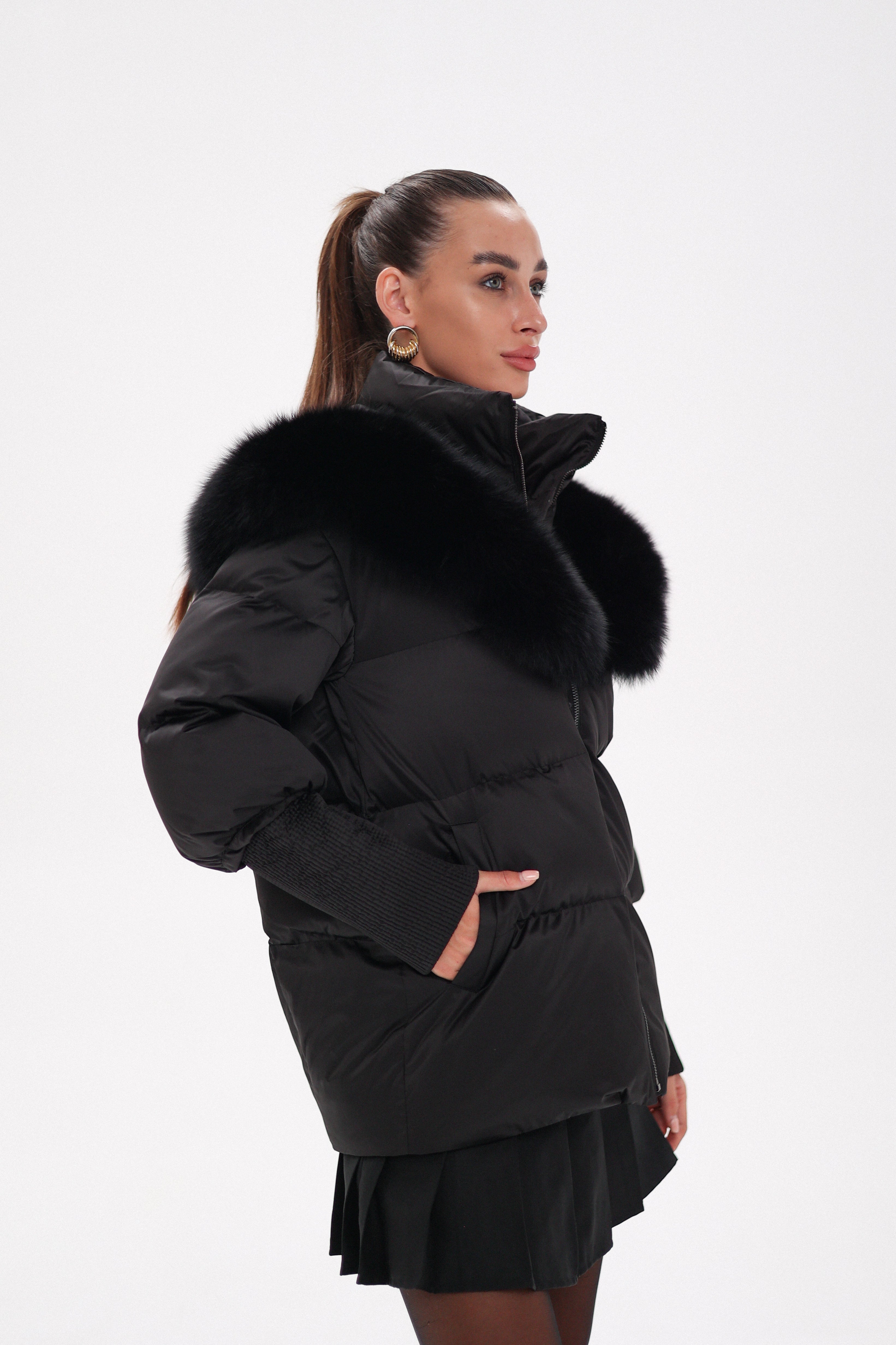 Pre-Order. Re-Stock Ships October 20. Amanda Genuine Fur Trim Down Fill Coat - Energize Trek