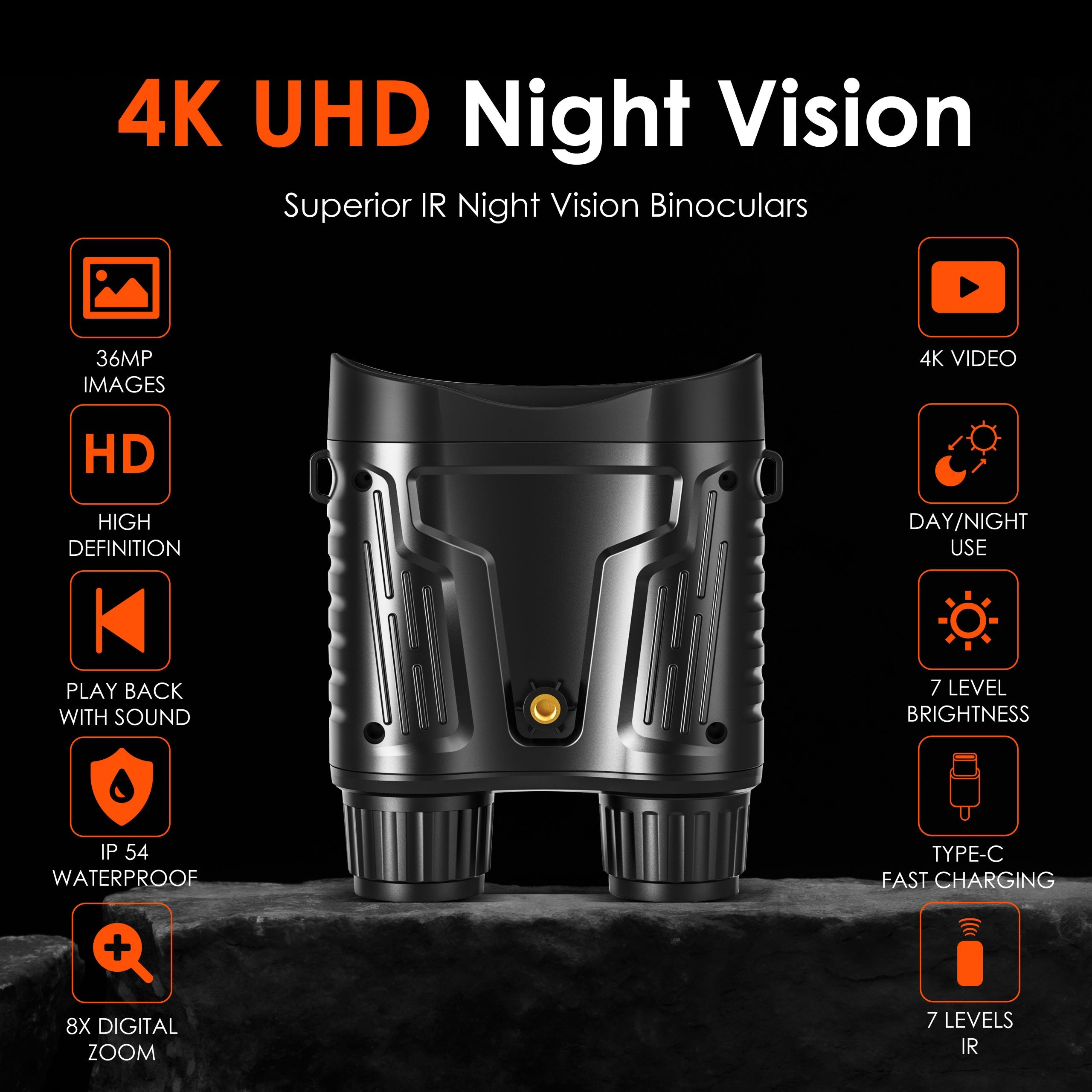 Rexing B1 Pro – 4K IR Night Vision Digital Binocular - Energize Trek