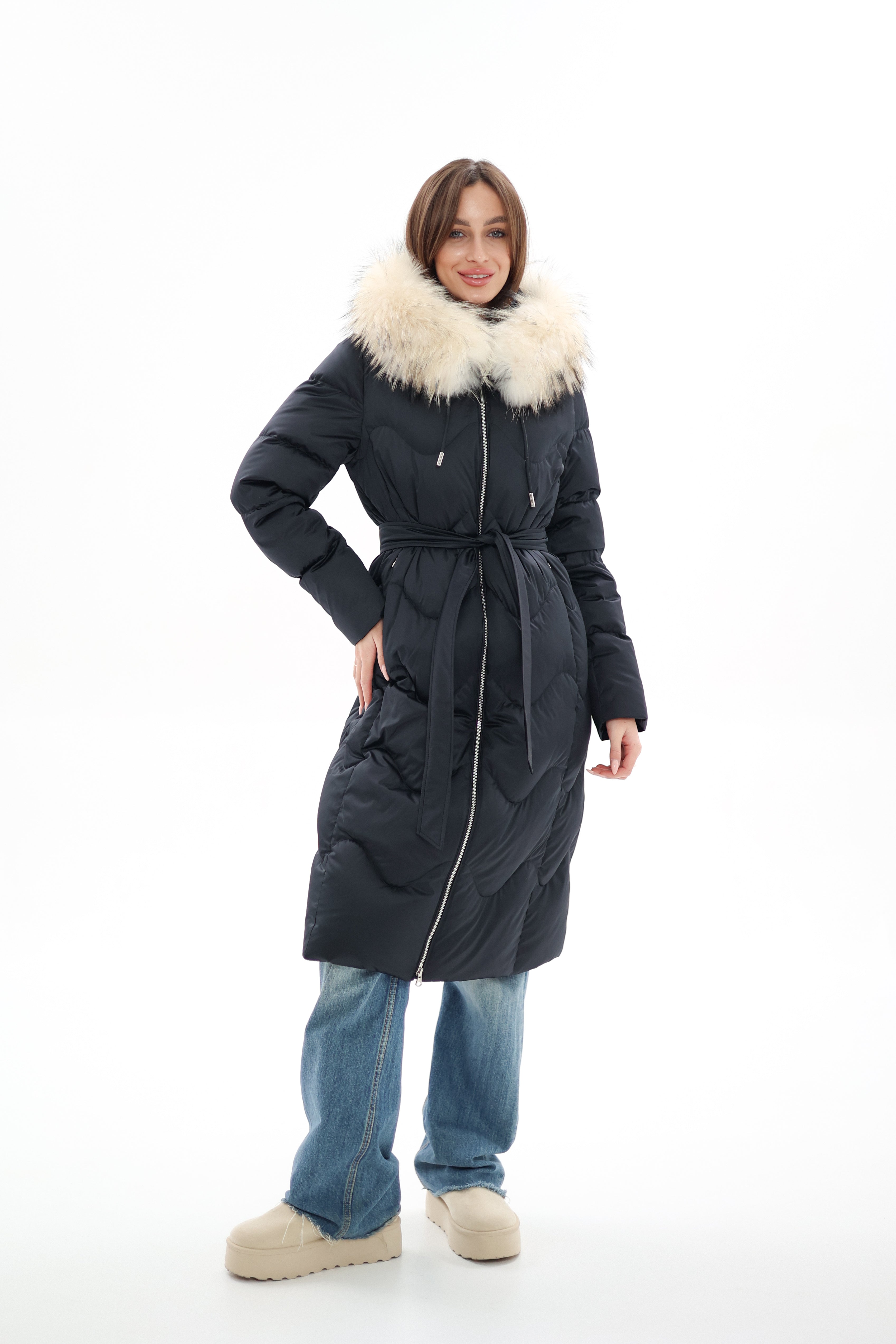 Genuine Fur Trim Down Fill Coat - Energize Trek