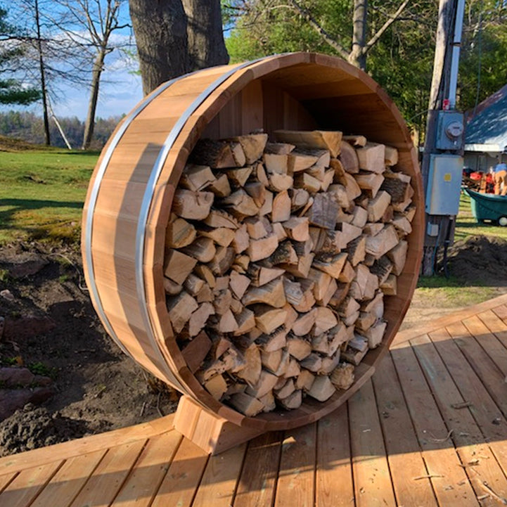 SAUNA EVOLUTION®  Cedar Barrel Wood Storage - Energize Trek