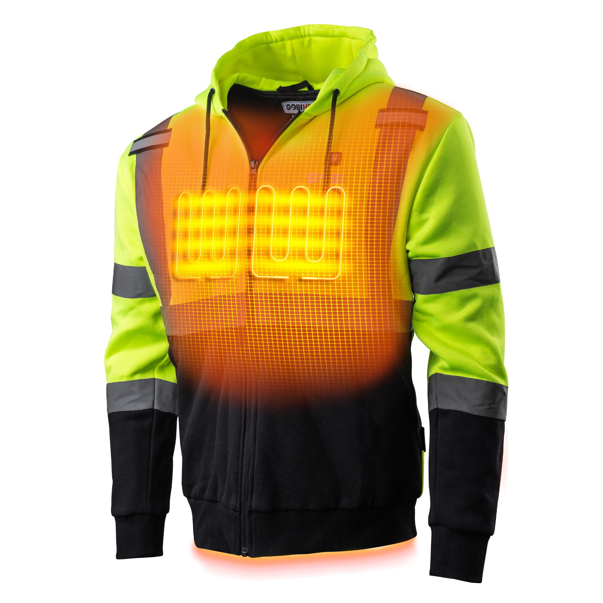Beam Men's Workwear Heated High-Vis Hoodie - Energize Trek