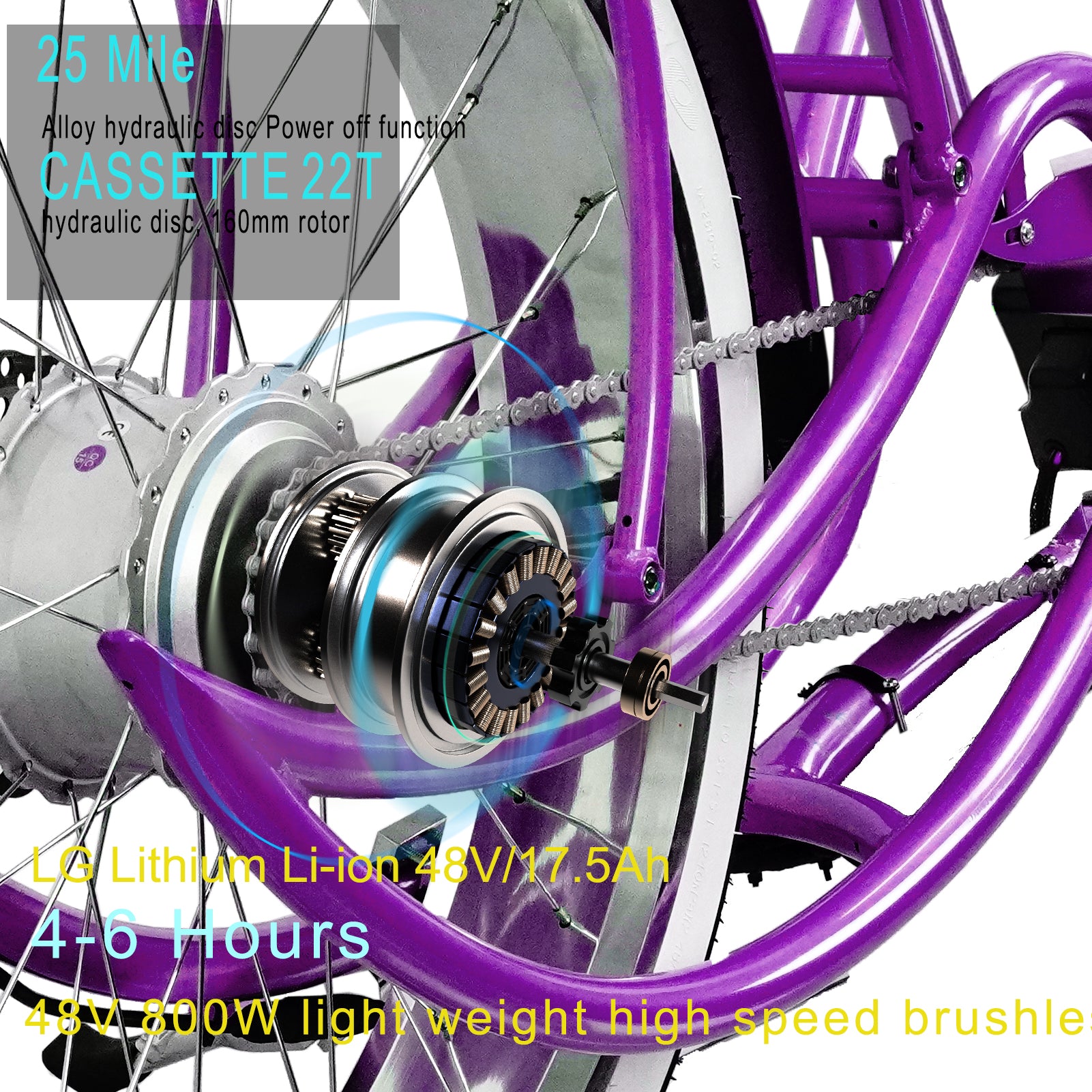 TRACER 26"Stretch E-BIKE 800W 48V