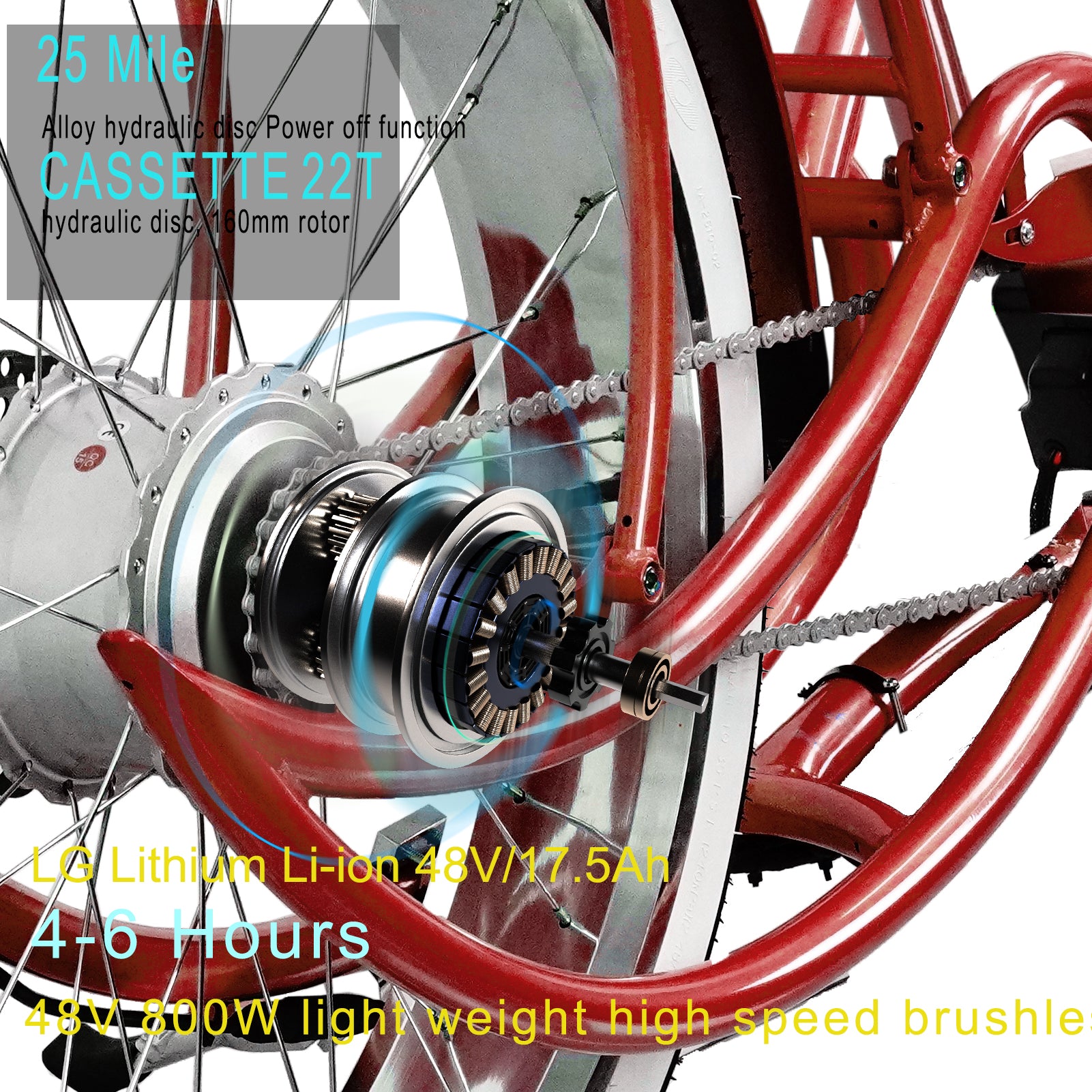 TRACER 26"Stretch E-BIKE 800W 48V