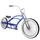 Micargi  26” Chopper Cruiser Bikes, Stretch Steel Frame, Single Speed KT Coaster Brake Triple Tree Fork, Handlebar Retro Hi-Rise-Type H: 330mm W: 750mm, Alloy Fat Polish Rim, Front 26"x3"x140H*13G Chrome Spokes, Rear 24... - Energize Trek
