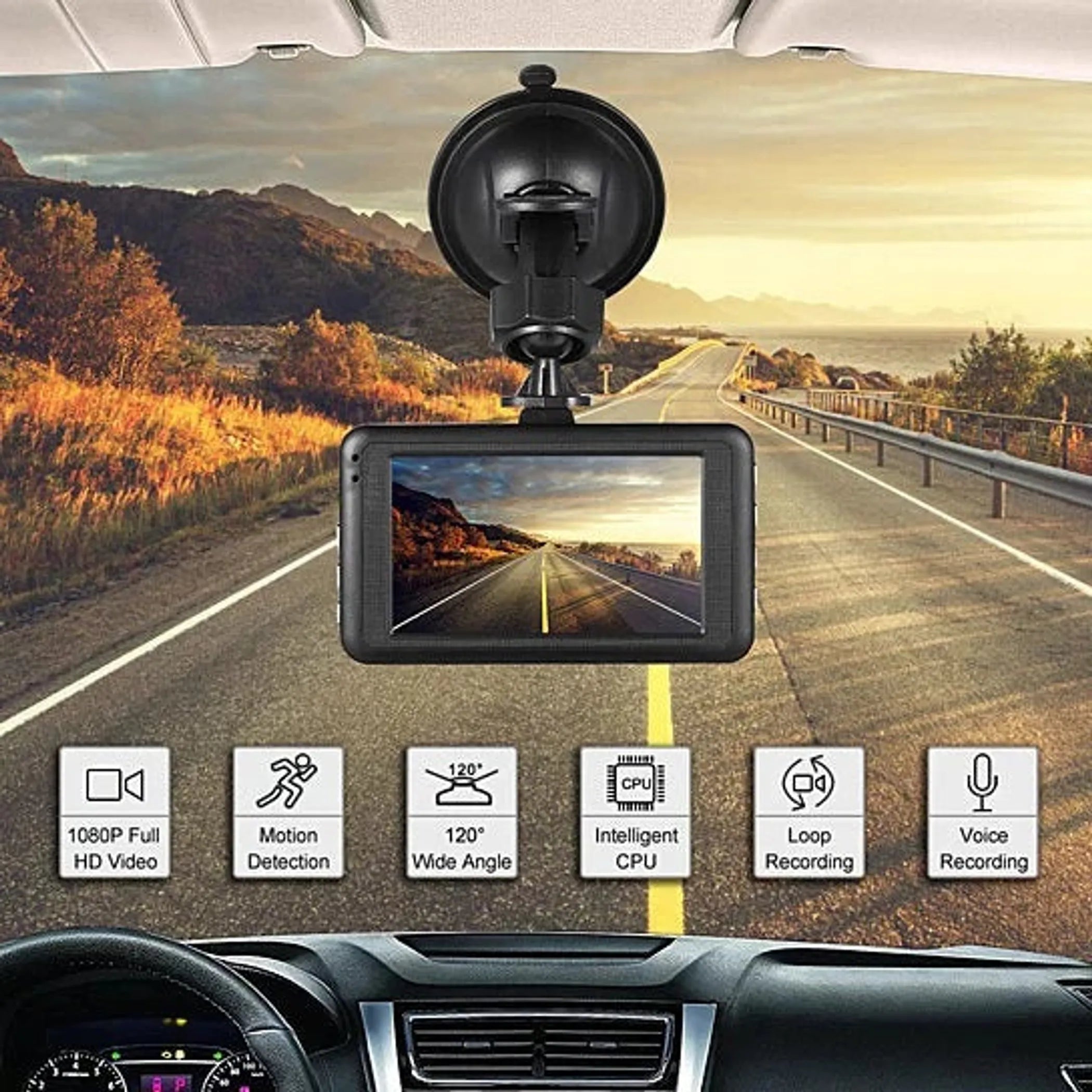 Black Box Dash Cam 1080P G-Sensor Looping Car Camera - Energize Trek
