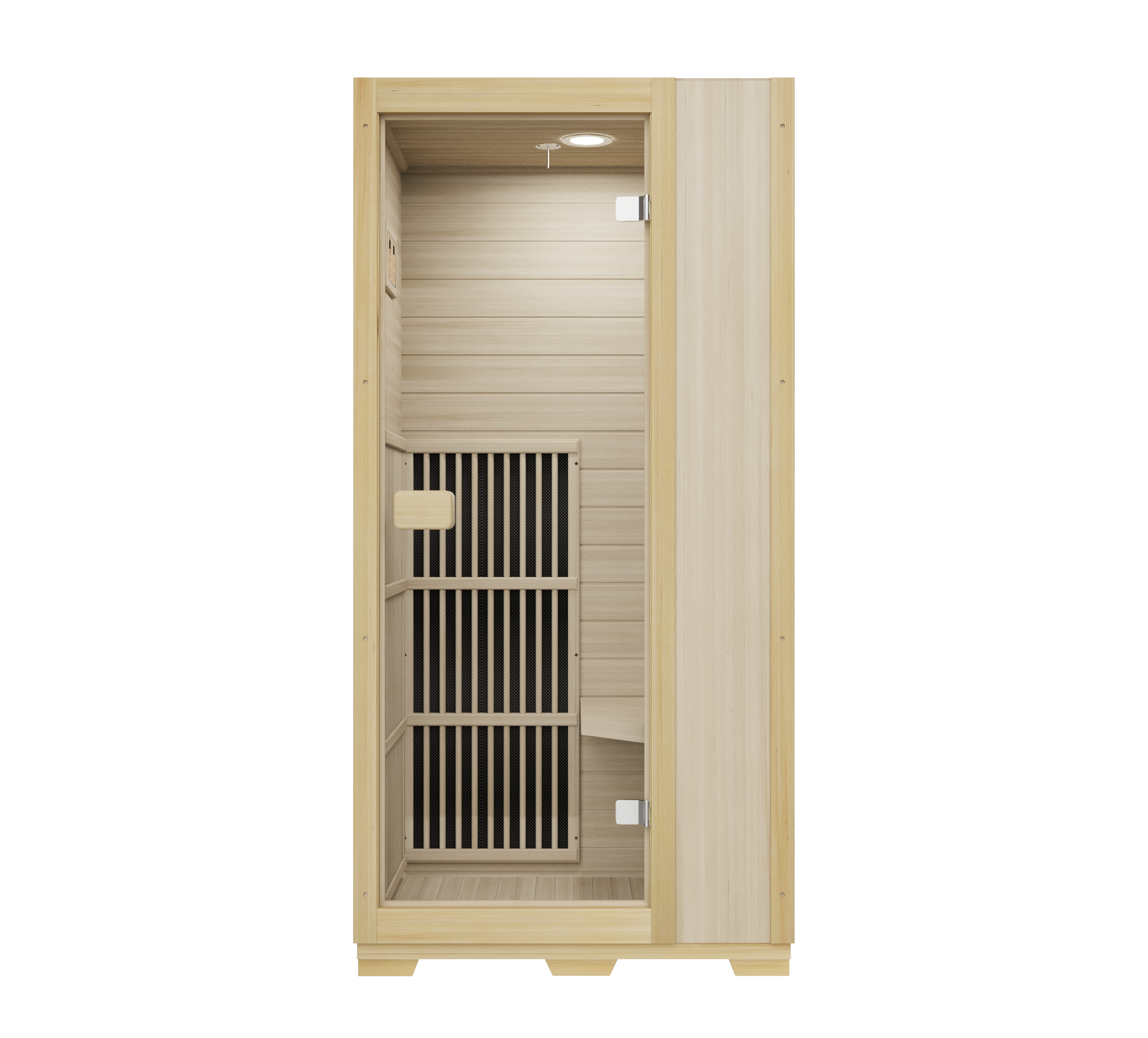 Blisspod | Vienna | Far Infrared Sauna | Canadian Hemlock Very Low EMF | 72.8"H x 35.4"W x 25.6"D | 1 Person - Energize Trek