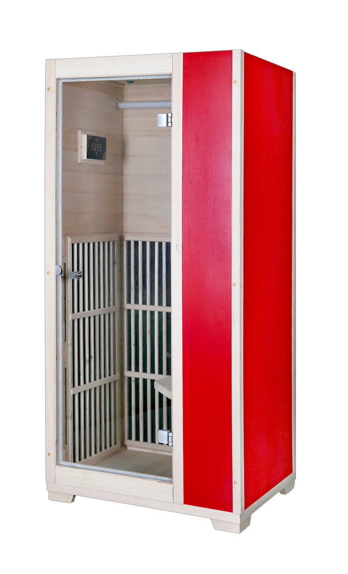 Blisspod | Vienna | Far Infrared Sauna | Canadian Hemlock Very Low EMF | 72.8"H x 35.4"W x 25.6"D | 1 Person - Energize Trek