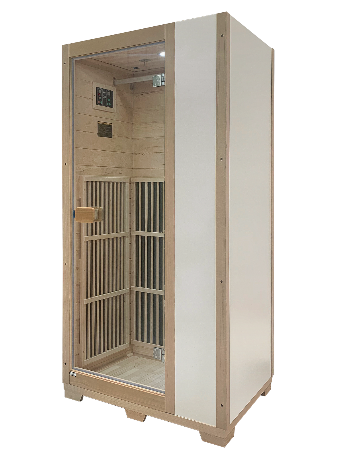 Blisspod | Vienna | Far Infrared Sauna | Canadian Hemlock Very Low EMF | 72.8"H x 35.4"W x 25.6"D | 1 Person - Energize Trek