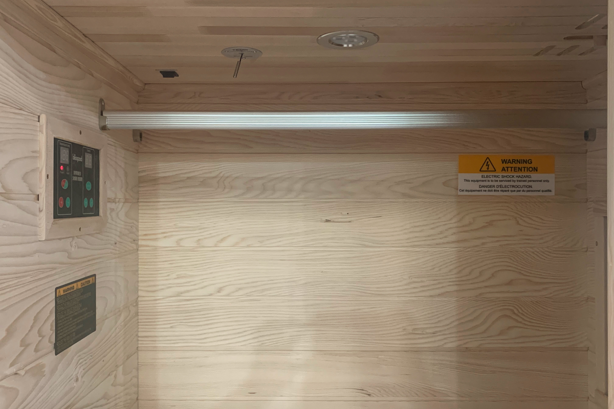 Blisspod | Vienna | Far Infrared Sauna | Canadian Hemlock Very Low EMF | 72.8"H x 35.4"W x 25.6"D | 1 Person - Energize Trek