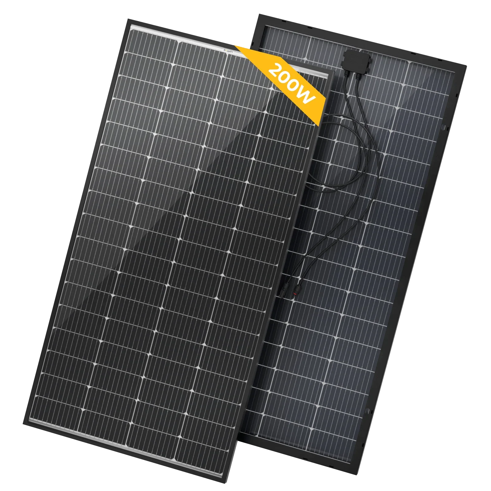BougeRV 200 Watt Rigid Bifacial 10BB Mono Solar Panel - Energize Trek