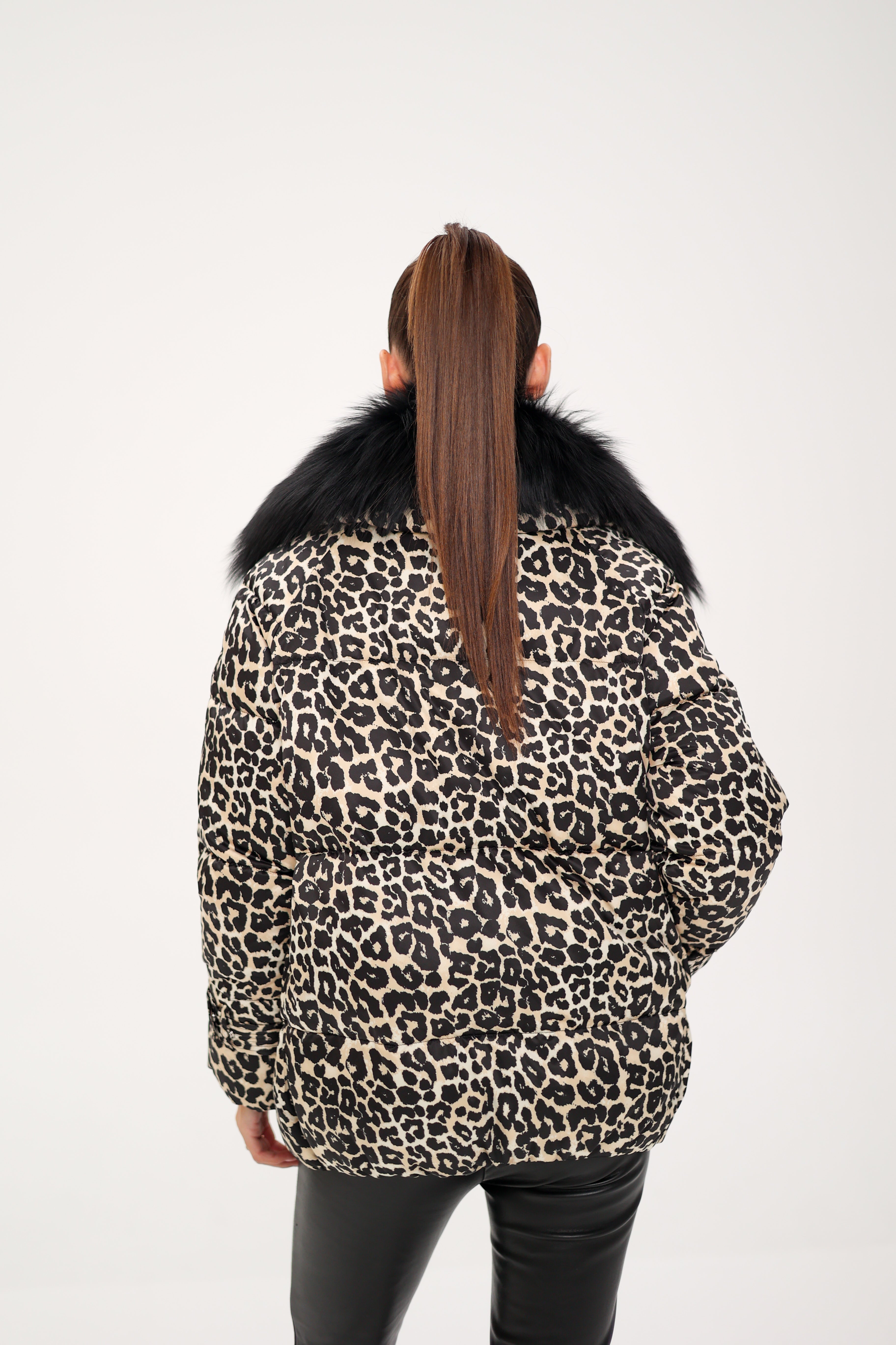 Genuine Polar Fox Leopard Luxe Down Parka - Energize Trek