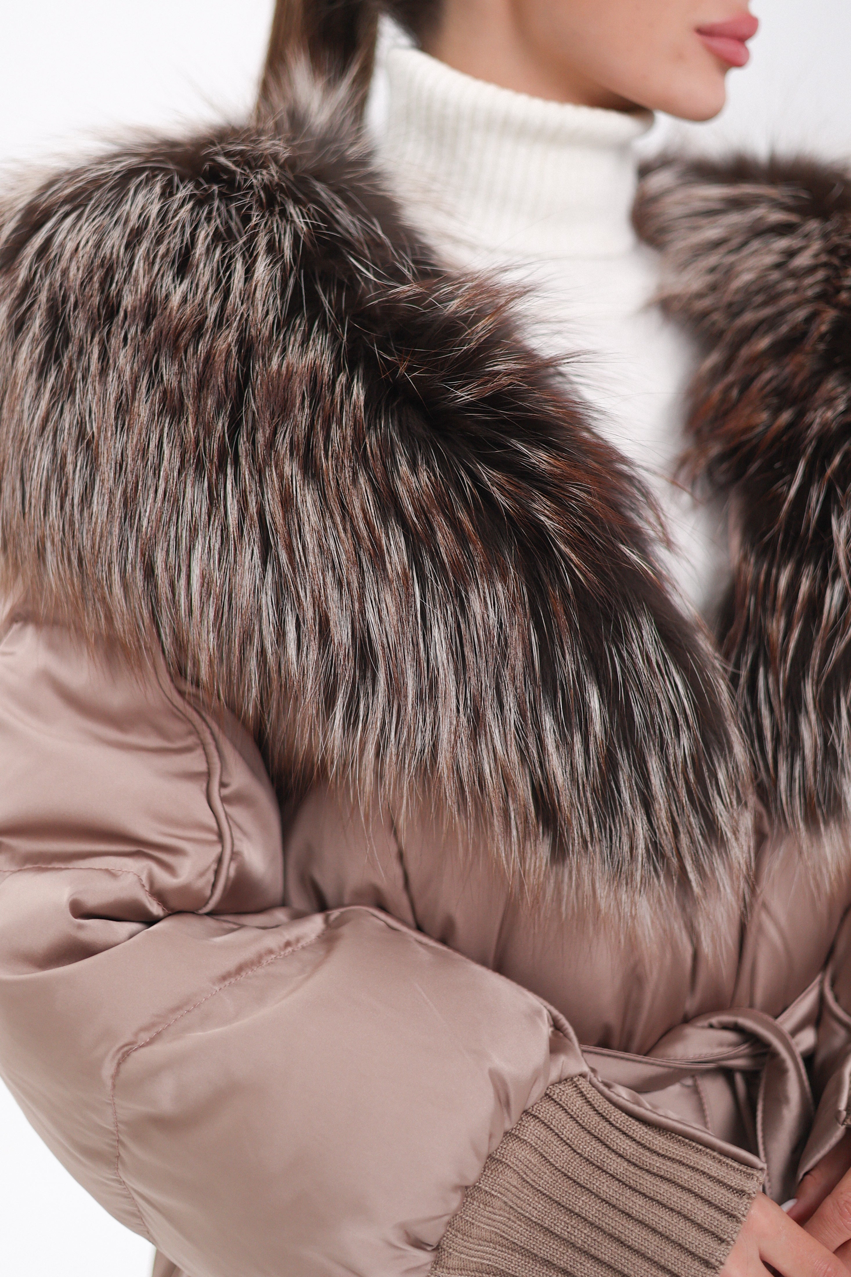 Rei Silver Fox Fully Lined Hood Down Coat in Blush - Energize Trek