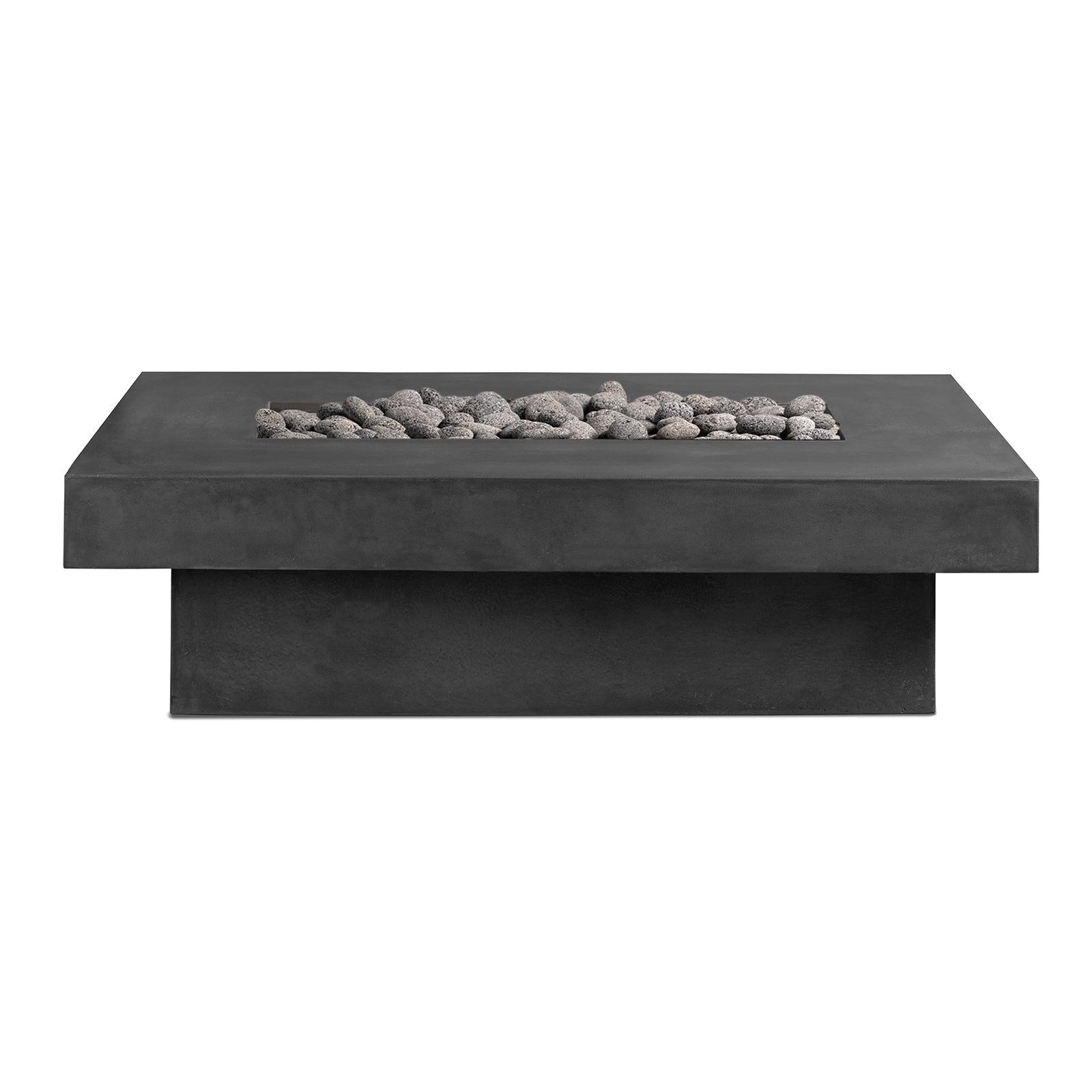 Toplina - Rectangular Concrete Fire Pit Table - Energize Trek