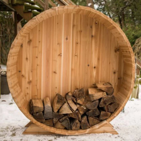 SAUNA EVOLUTION®  Cedar Barrel Wood Storage - Energize Trek