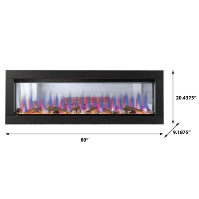 Napoleon Clearion Elite 60 Fully Recessed See Thru Wall Mounted Electric Fireplace, 60" [NEFBD60HE] (SAK31716) - Energize Trek