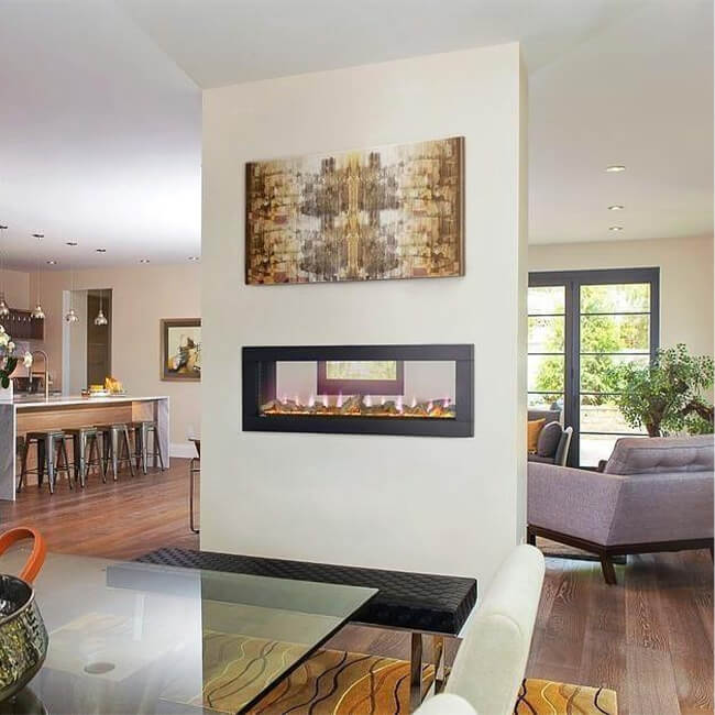 Napoleon Clearion Elite 60 Fully Recessed See Thru Wall Mounted Electric Fireplace, 60" [NEFBD60HE] (SAK31716) - Energize Trek