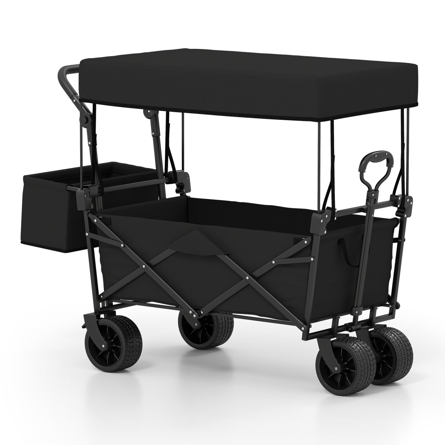 Collapsible Wagon with Removable Canopy and Detachable Storage Bag - Energize Trek