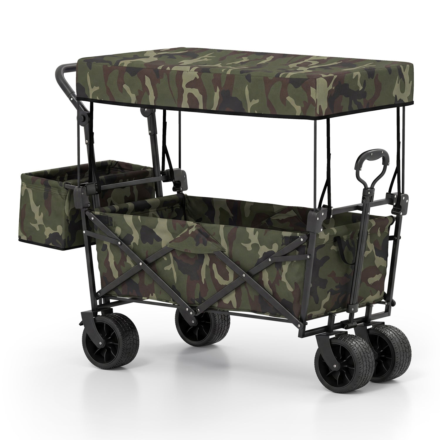 Collapsible Wagon with Removable Canopy and Detachable Storage Bag - Energize Trek