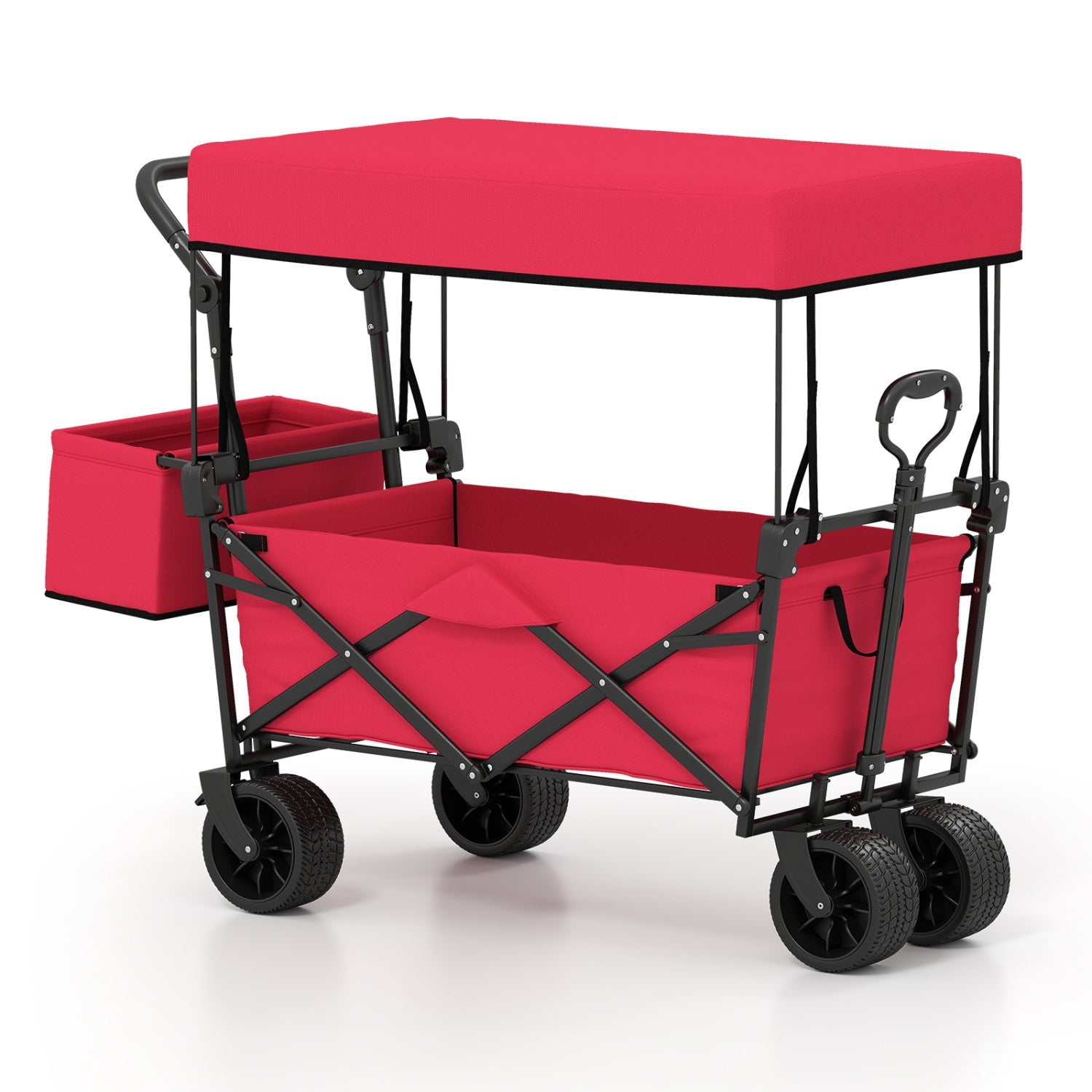 Collapsible Wagon with Removable Canopy and Detachable Storage Bag - Energize Trek