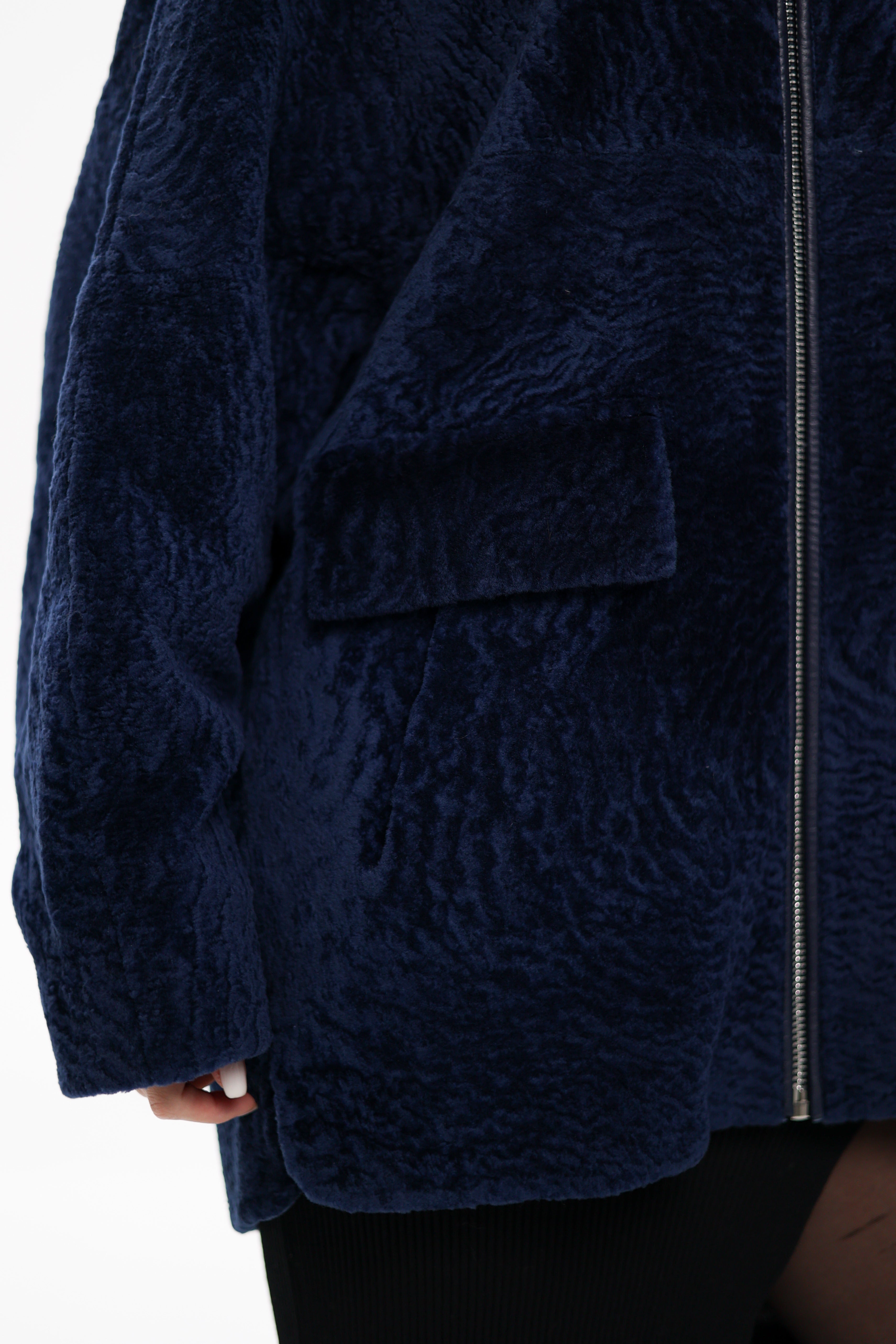 Genuine Shearling Silver Fox Trim Jacket - Energize Trek