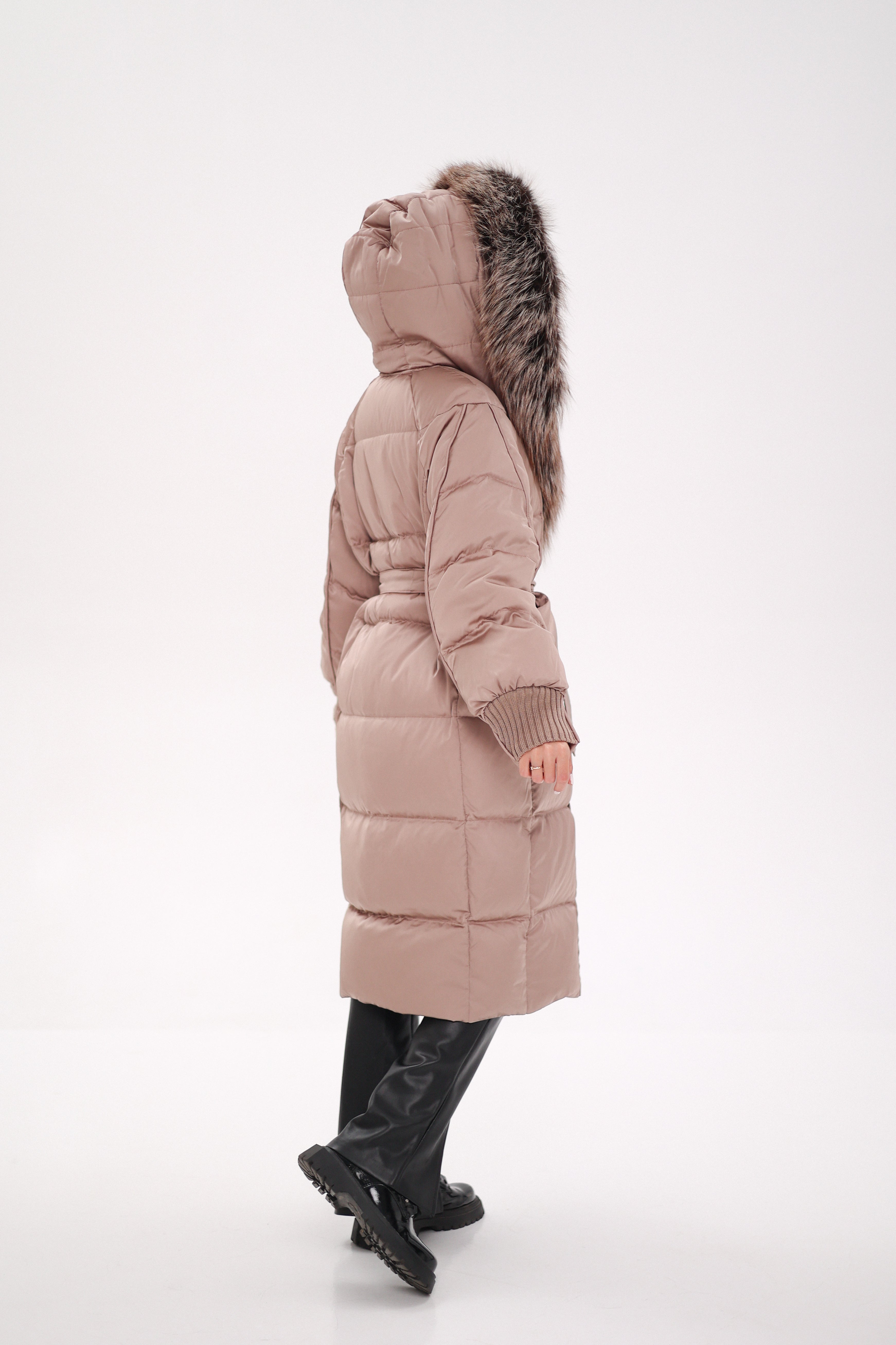 Rei Silver Fox Fully Lined Hood Down Coat in Blush - Energize Trek