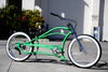 Micargi Boston 7 26” Stretch Cruiser Steel Frame, Triple Tree Fork, DISC Brake Shimano 7-Speed, Three Piece Alloy Crank, Retro Moon-Type Cruiser Handlebar , Alloy 3" Fat Polish Rim 36H*13G Chrome Spokes, Fat White Wall Tire 26*3.0 - Energize Trek