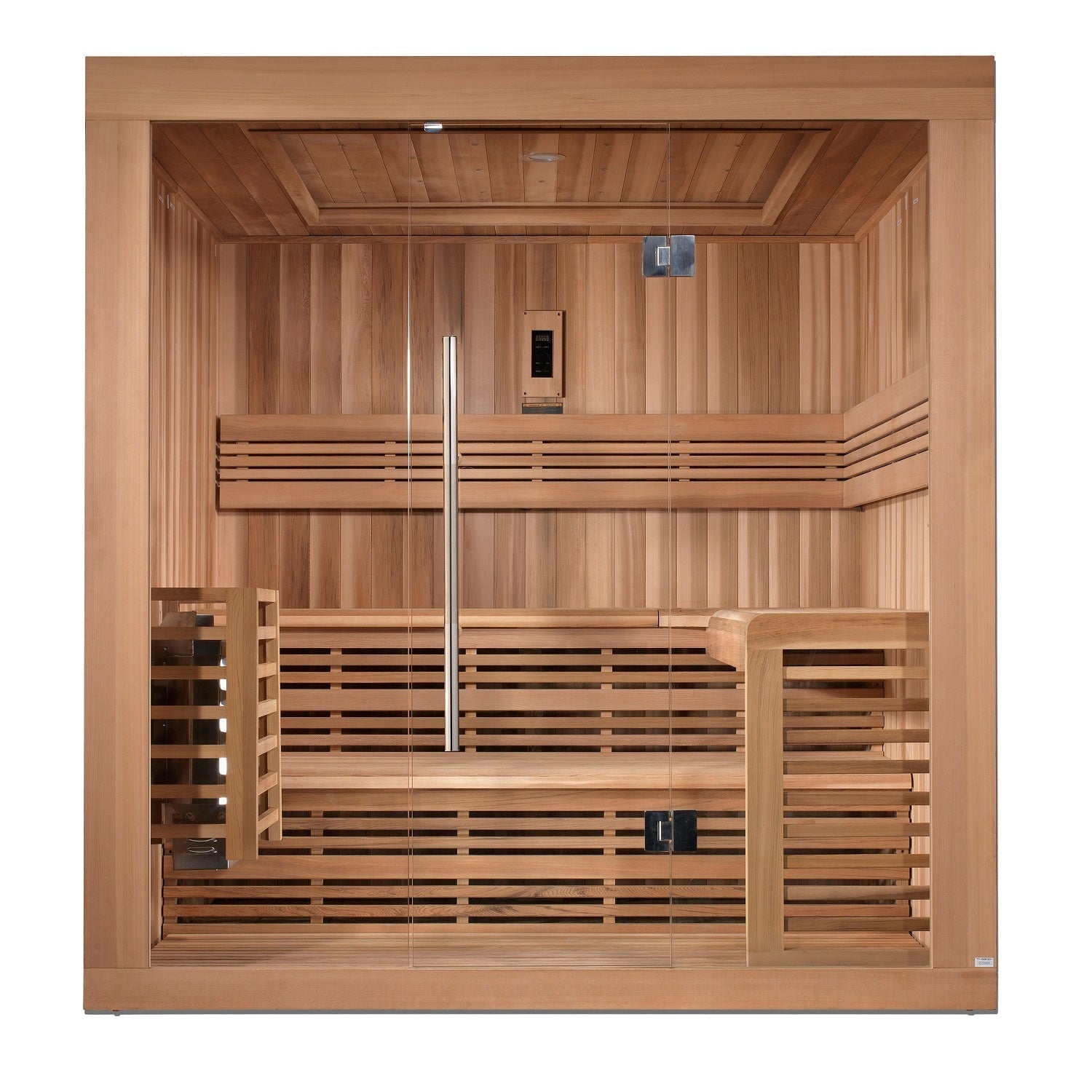 SAUNA EVOLUTION®  6 Person Indoor Double bench Steam Sauna Glass 18 - Energize Trek