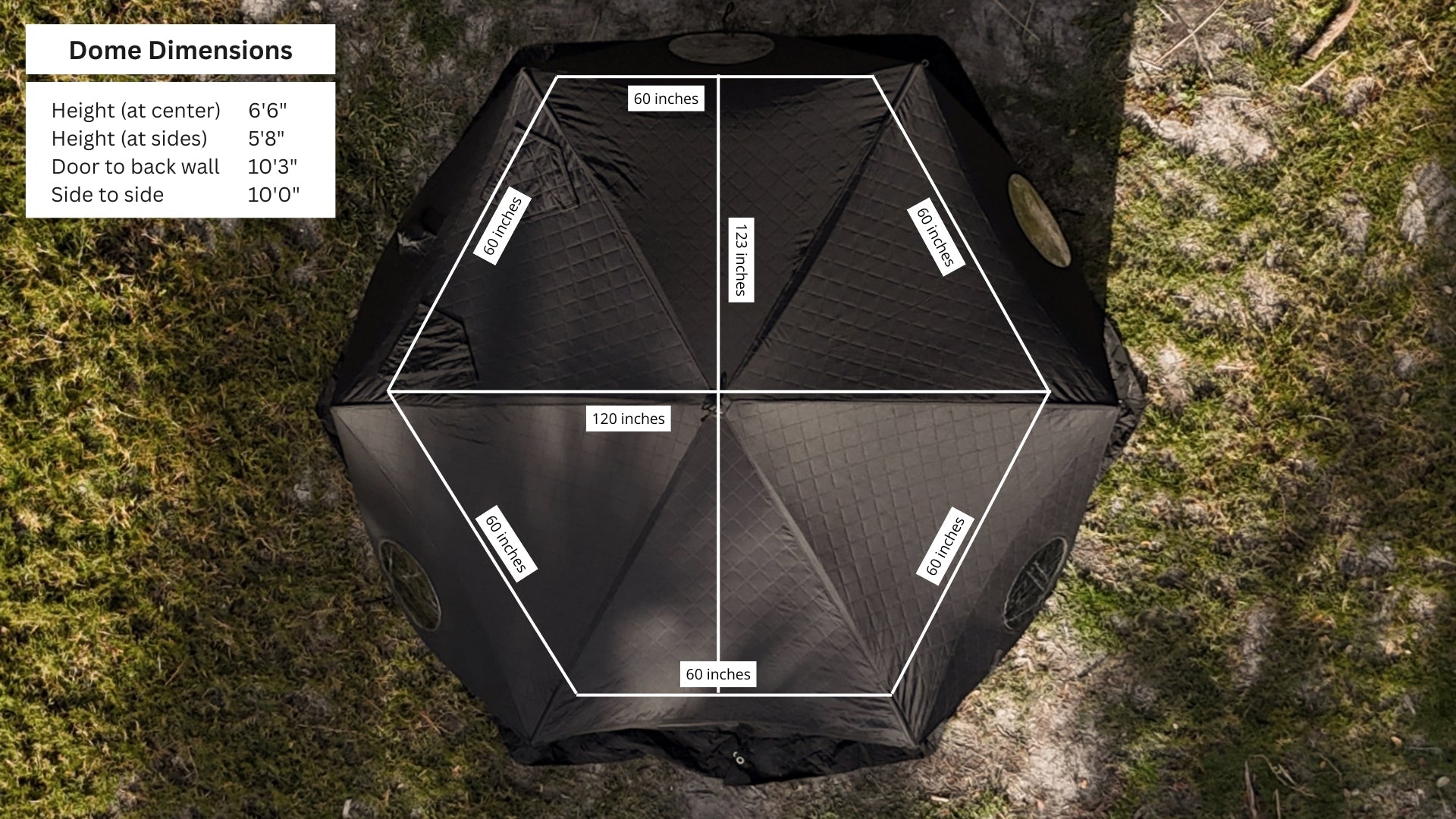 Dome Sauna Tent (8-person; tent only) - Energize Trek