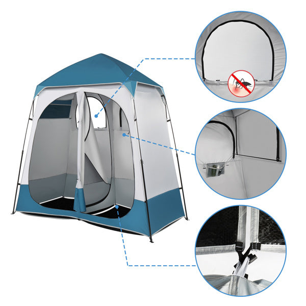 Double Blue White Changing Tent - Energize Trek