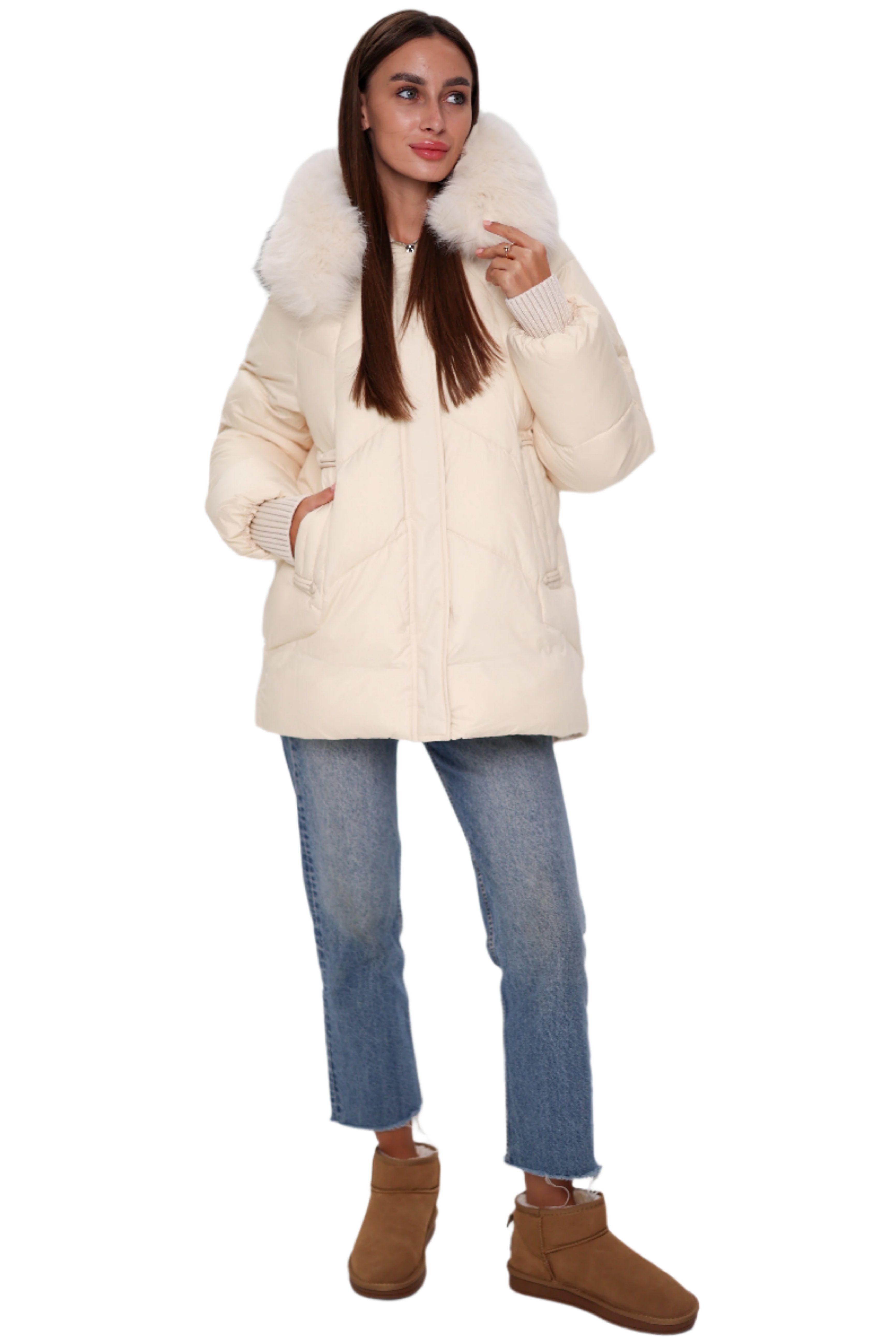Genuine Polar Fox Thinsulate™ Coat - Energize Trek