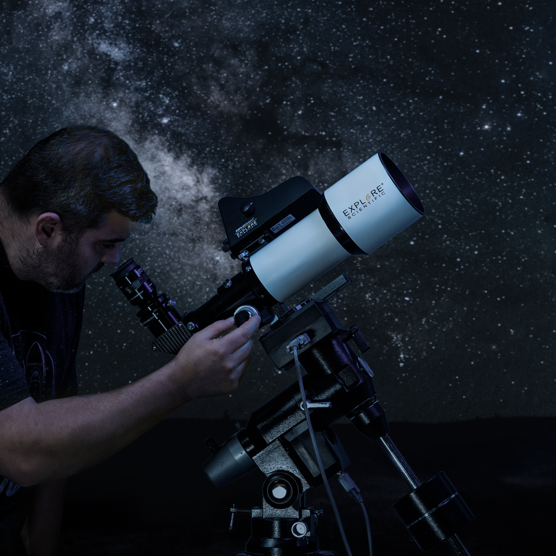 ED80 Essential Series Air-Spaced Triplet Refractor Telescope with 0.8x Focal Reducer - Energize Trek