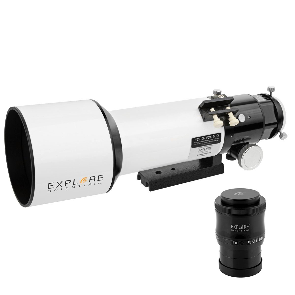 ED80-FCD100 Series Air-Spaced Triplet Refractor Telescope and Field Flattener f/5 to f/7 - Energize Trek