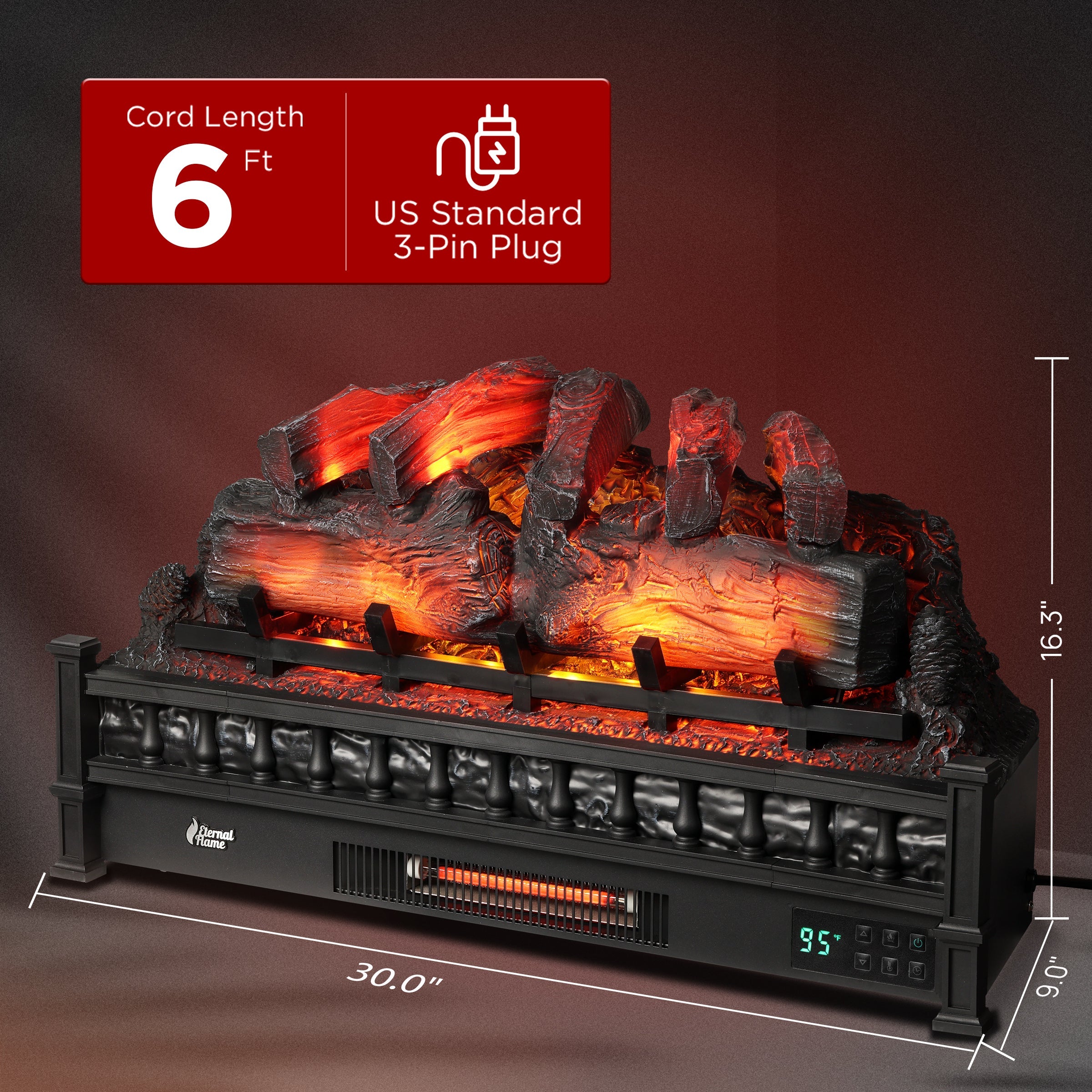 Eternal Flame EF30-PB Electric Fireplace Logs