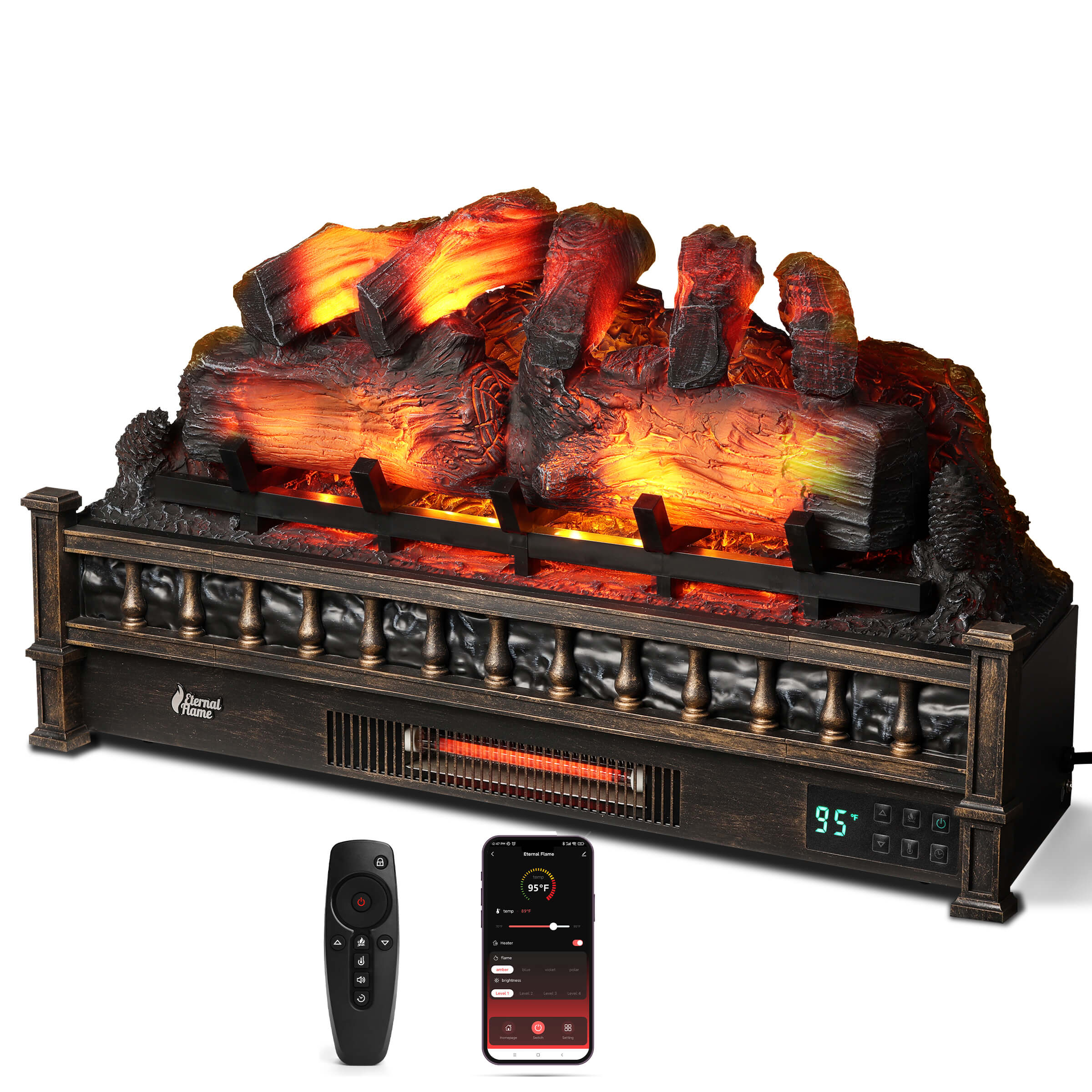 Eternal Flame EF30-PB Electric Fireplace Logs