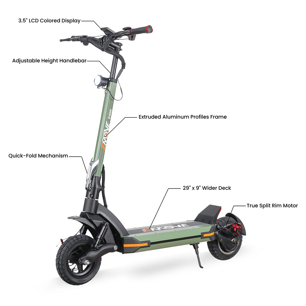 EMOVE Cruiser V2 – 52V and 60V Quad Suspension 62-Mile Long-Range Electric Scooter - Energize Trek