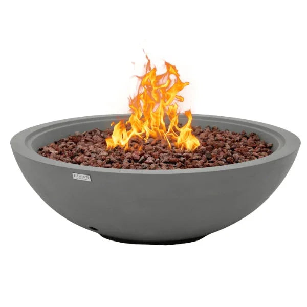 Elementi Plus Rose Bowl 48" Round Concrete Fire Bowl OFG420 - Energize Trek