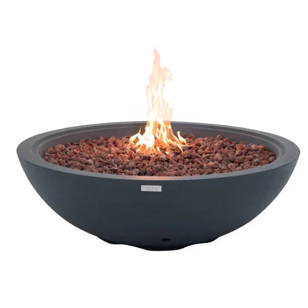 Elementi Plus Rose Bowl 48" Round Concrete Fire Bowl OFG420 - Energize Trek