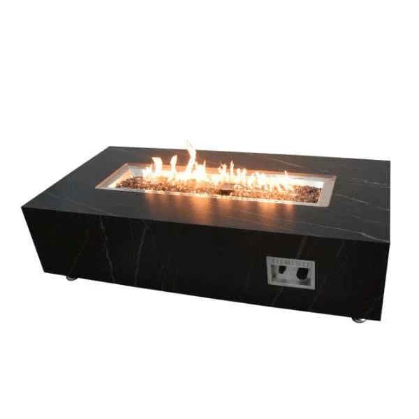 Elementi Plus Varna Marble Porcelain Fire Table OFP121BB - Energize Trek