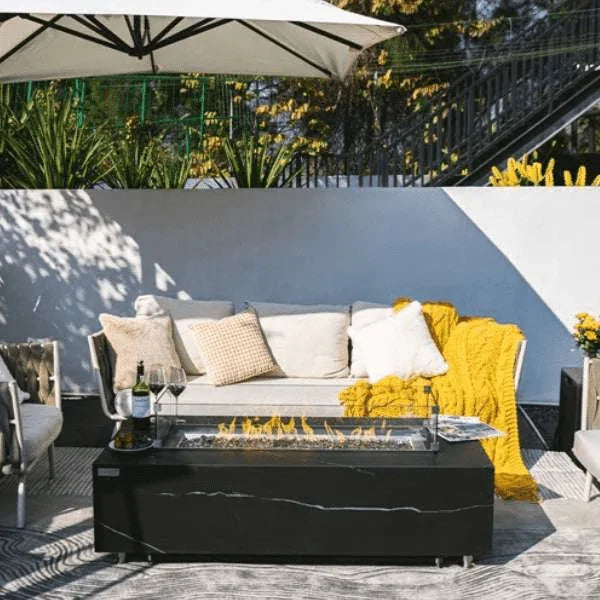 Elementi Plus Varna Marble Porcelain Fire Table OFP121BB - Energize Trek