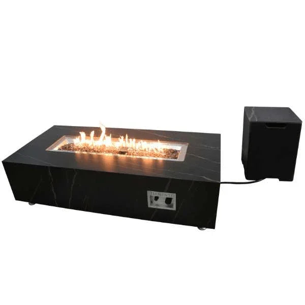Elementi Plus Varna Marble Porcelain Fire Table OFP121BB - Energize Trek
